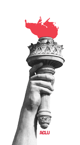 Statue Of Liberty Fire Sticker by ACLU