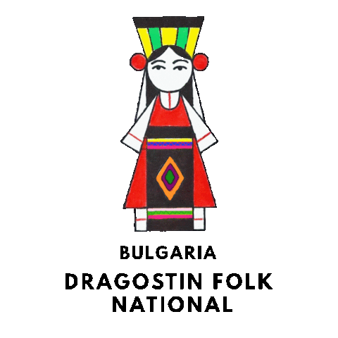 Dragostin Folk National Sticker