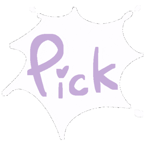 Pick White Text Sticker