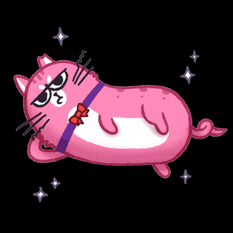cibithecat sparkle pink cat cibi i am fabulous GIF