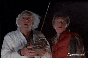 Back To The Future Reaction GIF by PermissionIO