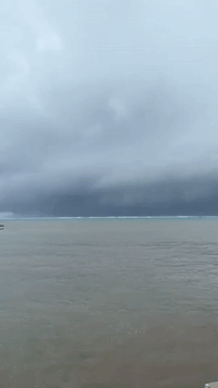 Dark Clouds Seen Near San Pedro, Belize, as Hurricane Lisa Approaches