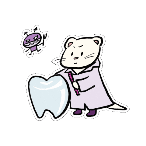 Weasel Cavity Sticker by Soysauceeggrice Studio