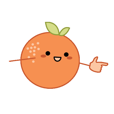 Heart Orange Sticker