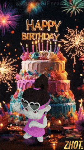 Celebrate Birthday Girl GIF by Zhotcita