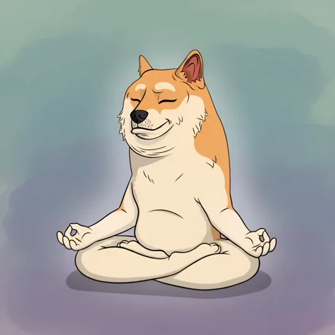 Meditating Shiba Inu GIF