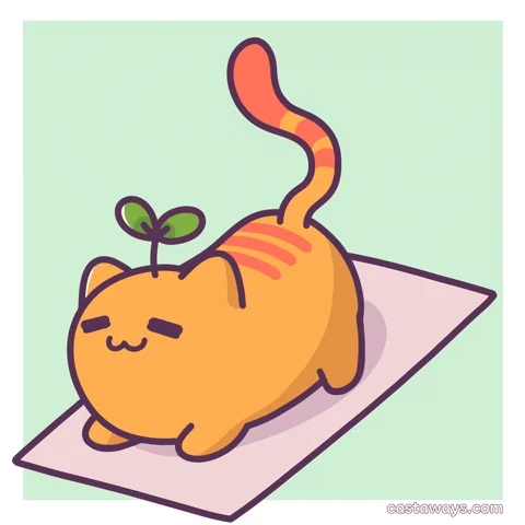 Downward Dog Cat GIF