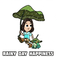 Rainy Day Illustration GIF