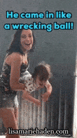 Wrecking Ball Boy Laughing GIF by Lisa Haden