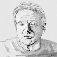 Robin Williams Illustration GIF by gifnews