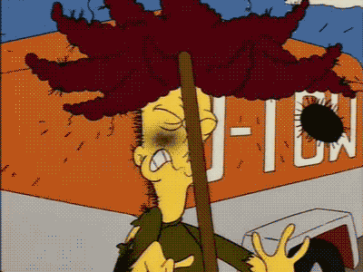 Giphy - the simpsons rake GIF