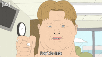 Point Dont Be Late GIF by Adult Swim