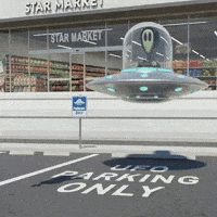 Ufo Landing GIF by Lonely Aliens