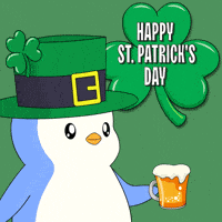 Patricks Day Penguin GIF by Pudgy Penguins