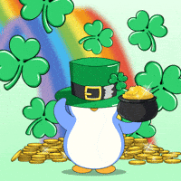 St Patricks Day Good Luck GIF by Pudgy Penguins