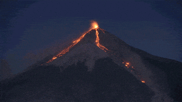 night volcano GIF