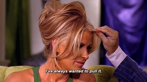 real housewives wig GIF