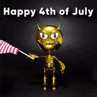 4Th Of July Wave GIF by Bold Art Degens