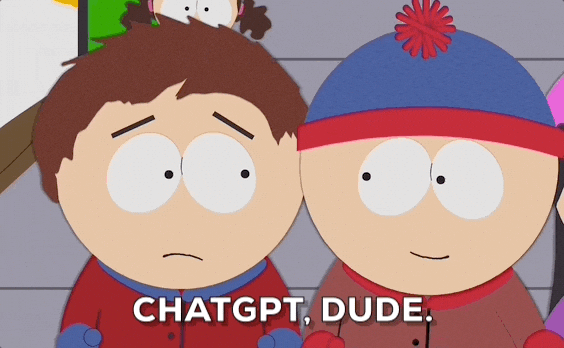 GIF showing a thinking character