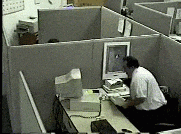 Giphy - I Hate My Job Office Rage GIF