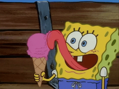 Giphy - Licking Season 1 GIF by SpongeBob SquarePants