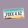 Foxx for AZ license plate gif