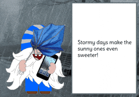 Heavy Rain Gnome GIF