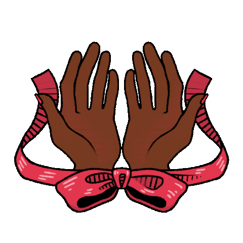 pollyyander red surprise hands pollyyander Sticker