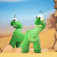 Awkward Mirror GIF by Claynosaurz