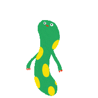 Happy Worm Sticker by curly_mads