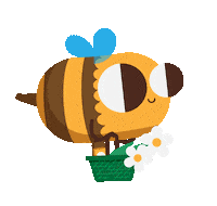 Happy Busy Bee Sticker