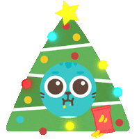 Merry Christmas Eating Sticker by Pets Kita