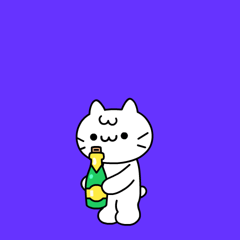 Happy New Year Cat GIF by Mikitti