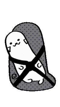 Bopping Car Seat Sticker by Pipapeep