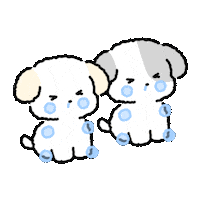 Sad Dog Sticker