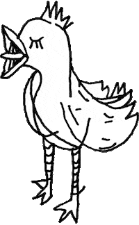 ellettcheyne drawing bird doodle wiggle Sticker