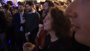 Gasps and Screams From London Crowd as Exit Poll Results Revealed for UK Election