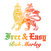 Bob Marley Rainbow Sticker by Free & Easy