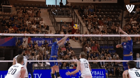 Attacking France GIF by Volleyball World