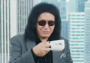 Gene Simmons Drinking GIF by Talk Stoop