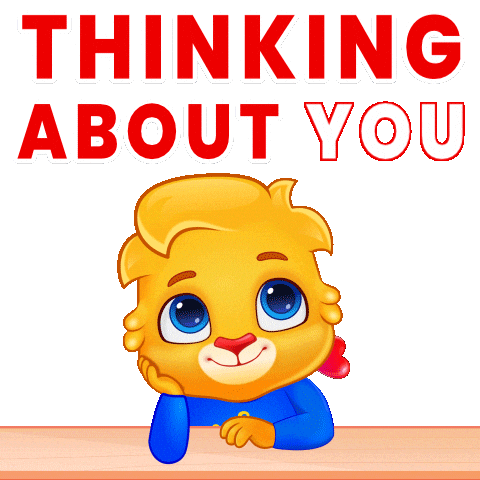 Thinking Of You Sticker by Lucas and Friends by RV AppStudios