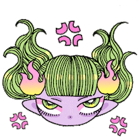 thinking rage Sticker by Stickerbaby