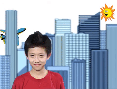 home with kids jia you er nv GIF