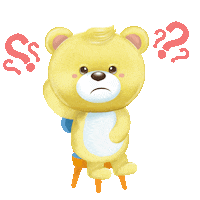 Bear Confuse Sticker by Promina Indofood