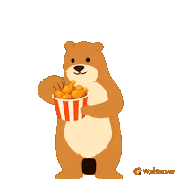 Fried Chicken Eating Sticker by WorkBeaver