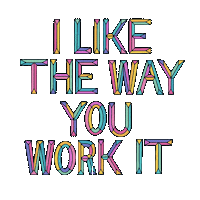 byDawnNicole 90s lettering work it animated lettering Sticker