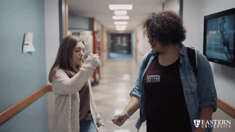 eastern university secret handshake GIF