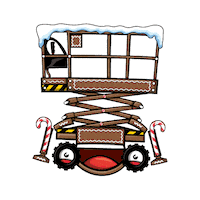 skyjackinc christmas skyjack scissorlift Sticker