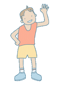 Happy Whats Up Sticker by Randy Curth