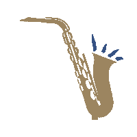 Jazz Instrument Sticker by Jakob Winter 1886